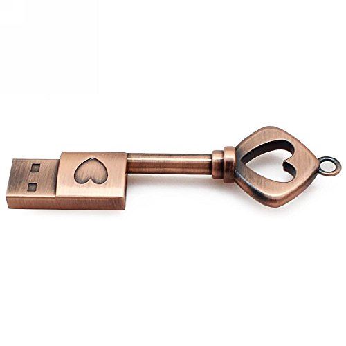 Aneew 32 Go Pendrive Métal Cuivre Cur Key Modèle USB Flash Drive Mémoire pouce bâton U disque