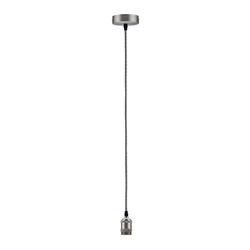 Suspension vintage - gris / nickel brossé - 2 m - e27 - 50322 - paulmann