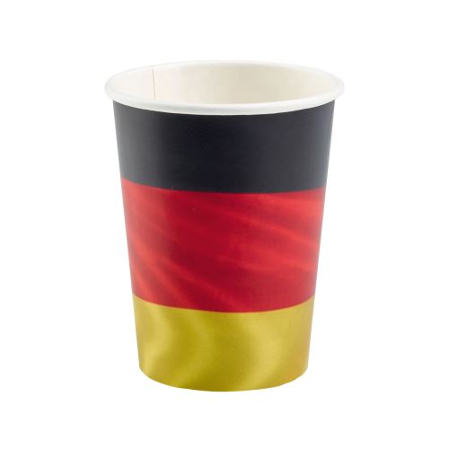 Amscan tasses drapeau allemand 250 ml papier rouge/noir/jaune 8 pièces
