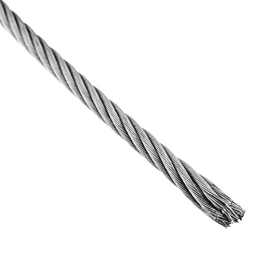 Câble en acier inoxydable de 6,0 mm. Bobine de 25 m