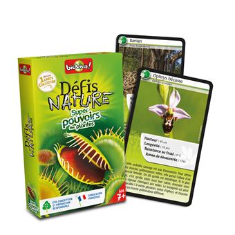 Jeu de cartes Bioviva Défis Nature Super pouvoirs des plantes