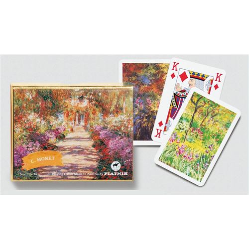 Coffret de 2 jeux de cartes MONET GIVERNY PIATNIK Multicolore