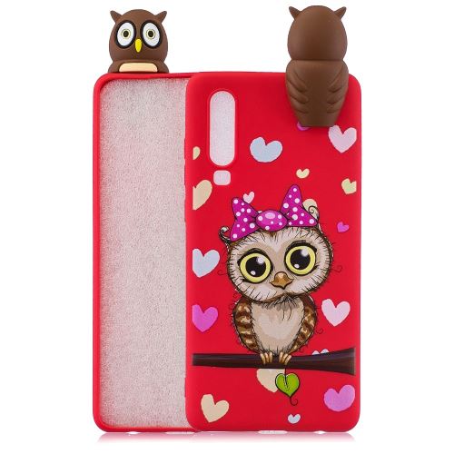Coque en TPU impression de motifs de poupées mignonnes en 3D chouette hulotte pour votre Huawei P30