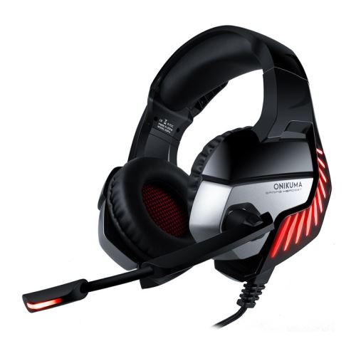 Casque de jeu stéréo ONIKUMA K5 PRO pour PS4, PC, contrôleur Xbox One, casques avec casque anti-bruit avec micro, éclairage LED, Bass Surround