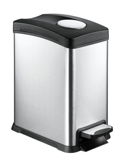 Poubelle rejoice step bin 8l inox mat, eko