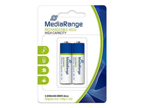 Piles AA - 1.2V rechargeables MediaRange - MRBAT123