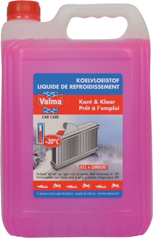 Valma liquide de refroidissement G12 + longue durée de vie -30 ° C 5 litres