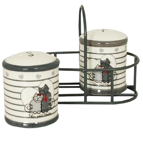 Comparer les prix de Set Poivre et sel Couple de chats