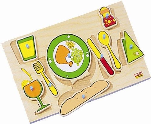 BSM Edufun - Puzzle Encastrement En Bois - Ef 10015 - Les Couverts