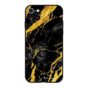 Coque pour iPhone 7/8 Silicone Liquide Douce noir Marbre ...