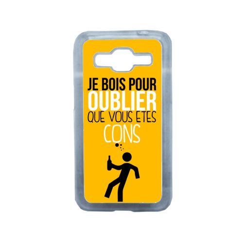 Coque je bois pour oublier que vous etes con 5 compatible samsung core prime transparent