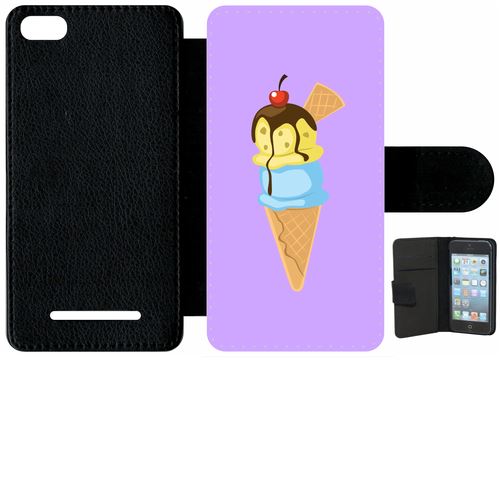 Étui Porte Feuille Xiaomi Mi 4c Glace Cornet Violet