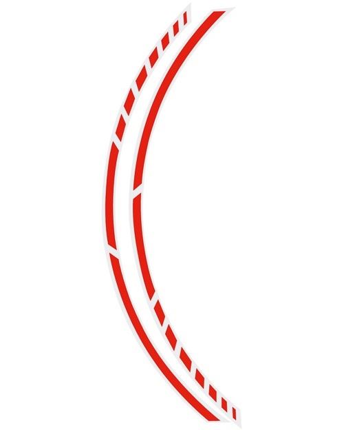 Foliatec Bord de jante Racing 7 x 410 mm néon rouge 14 pièces