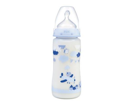 Biberon silicone 300 ml bleu first choice - nuk