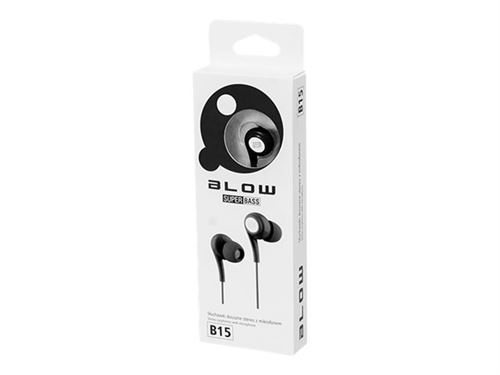 Blow B-15 - In-ear hoofdtelefoons met micro - inwendig - met bekabeling - 3,5 mm-stekker - zwart