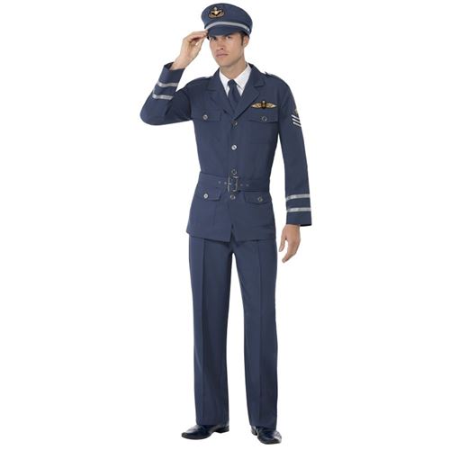 Déguisement Capitaine Air Force Homme L Bleu 38830/l Smiffys L - 38830/L Smiffys