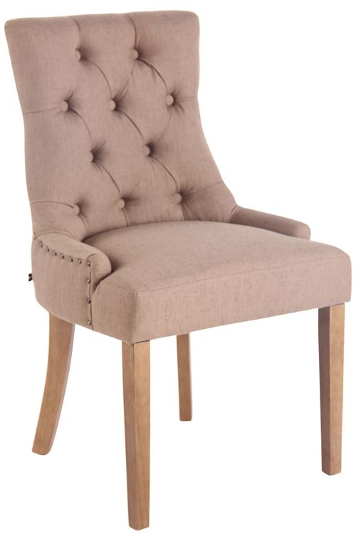 Chaise de salle à manger ABERDEEN tissu , Taupe/Antique clair