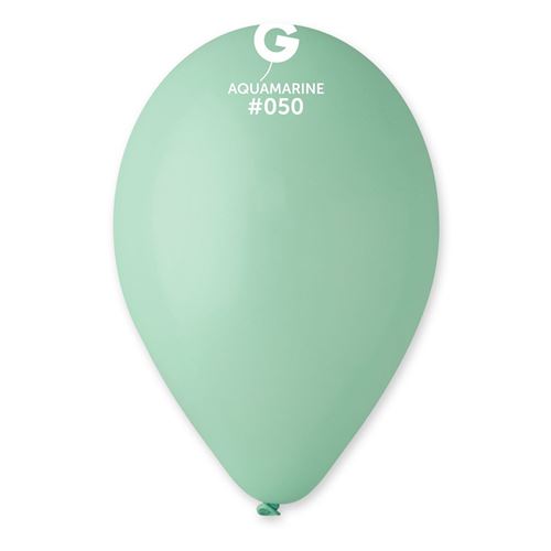 50 ballons latex bio 30cm vert d'eau - 115000