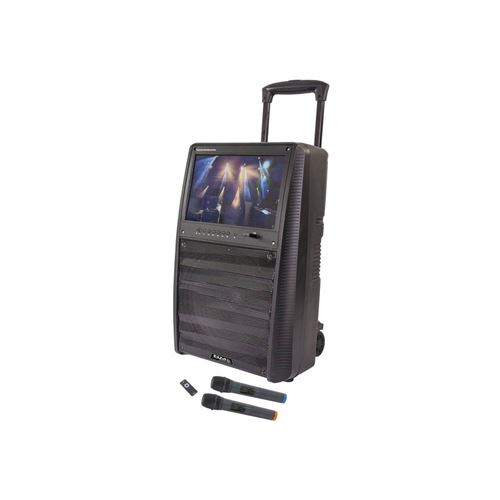 Enceinte autonome 12 800W - Ecran TFT couleur 15 - BT + 2 Micros UHF + Tel - PORT-TFT12