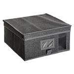 FIVE Simply Smart - Boîte de Rangement "Dressing" 30x30cm Gris Foncé