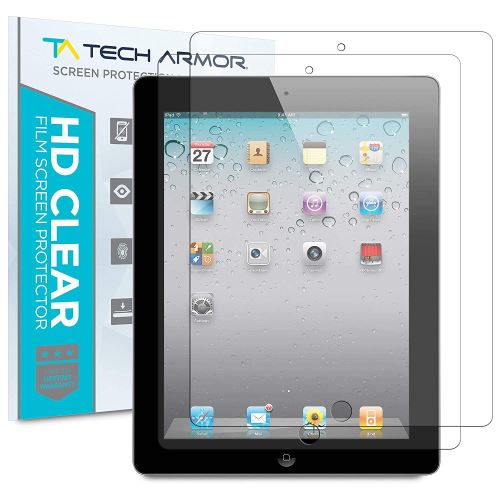 Tech Armor - Protecteur d'écran pour Apple iPad 2/3/4 - antireflets/anti-empreintes - incompatible IPAD AIR - lot de 2