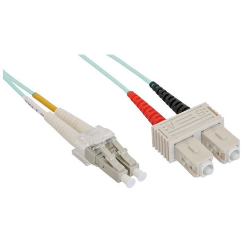 Câble duplex optique fibre optique InLine® LC / SC 50 / 125µm OM3 7.5m