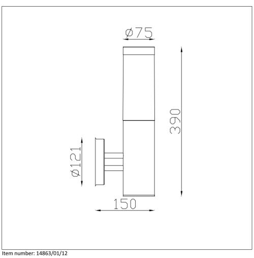 Lucide KIBO - Applique Murale Extérieur - IP44