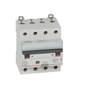 Disjoncteur différentiel monobloc DXᶾ 6000 - 4P - Vis/Vis - 16A - AC - 10kA - 30mA - 1