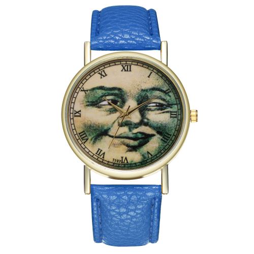 hommes authentiques montre classique dames montre personnalité créative montre mode quartz horloge T197-ABleu foncé