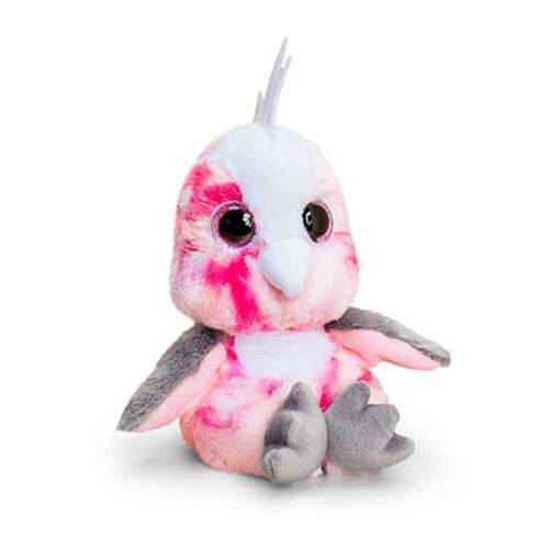 Keel toys, Animotsu peroquet rose (les couleurs peuvent variées) - 15cm