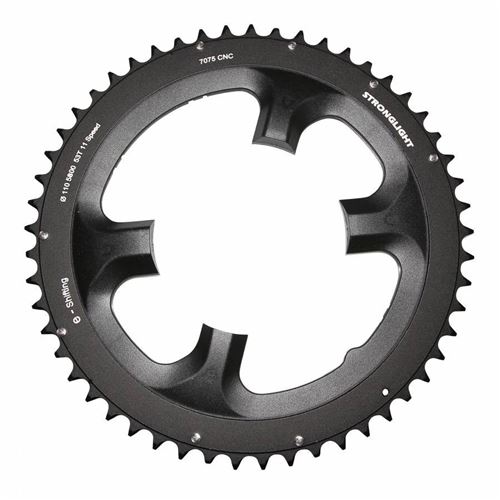 Plateau route 4bra 53dts exterieur type shimano 105 5800 noir stronglight 11v.