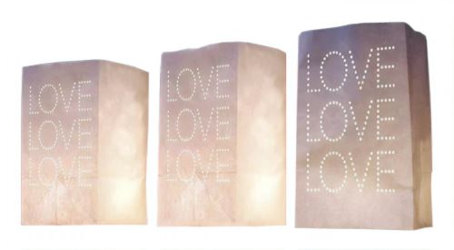 Haza Original lanternes Love 26,5 cm blanc