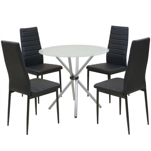 vidaXL Eettafel en stoelenset 5-delig