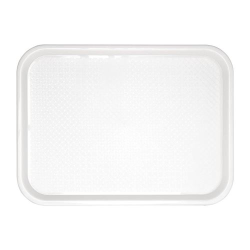Plateau fast food en plastique kristallon blanc 345 x 265mm