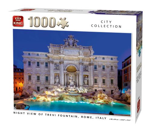 King Puzzle Trevi Fontaine Rome 1000 pièces