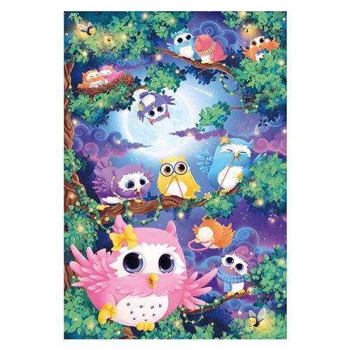 SCHMIDT SPIELE Puzzle 200 Pi&egrave;ces : For&ecirc;t des Hiboux, 