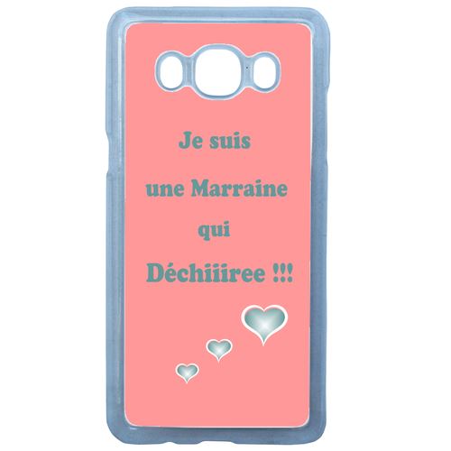 Coque Marraine Vieux Rose Et Bleu Compatible Galaxy J7 2016 Transparent