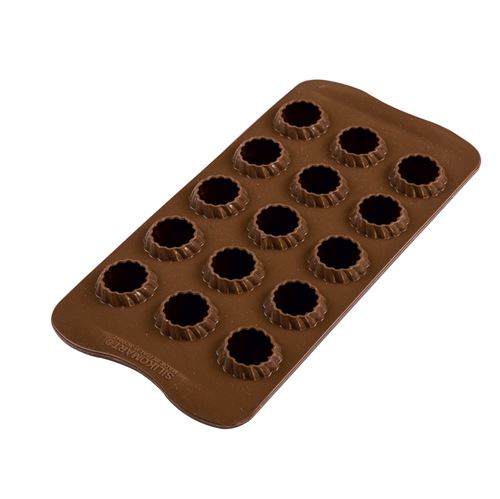 Moule en silicone pour 15 Chocoflame 27 cm - Silikomart - Marron - Silicone