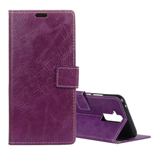 Huawei Mate 20 Lite Housse Etui Cuir Pu Effet Peau Rétro Violet Als89714