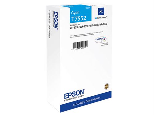 Epson T7552 - taille XL - cyan - originale - cartouche d'encre