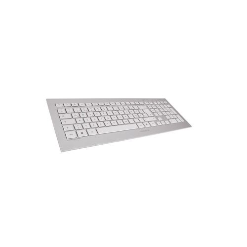 CHERRY DW 8000 RF sans fil QWERTY Anglais américain Argent, Blanc