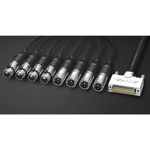 Alva AES25-4F4M3 D-sub 4x XLR-F & 4x XLR-M câble multipaire 3m