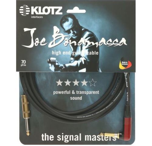 Klotz JBRSP090 Joe Bonamassa câble guitare avec silentPLUG 9 mètres, droit-coudé
