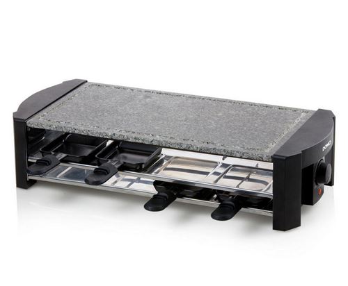 Appareil à raclette 8 personnes 1300w + pierre à griller - do9186g - DOMO