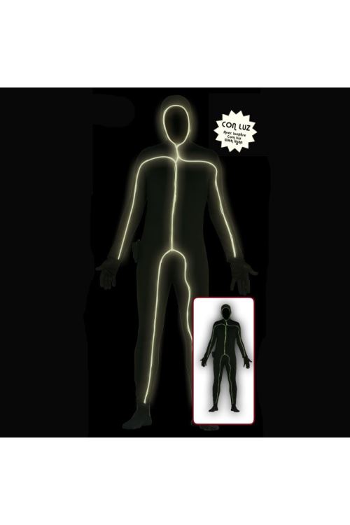 Costume homme seconde peau lumiere noire
