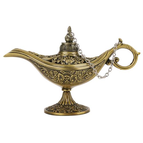 Pot De Lampe Aladdin Rétro Magie Souhaitant Collectable (Bronze)