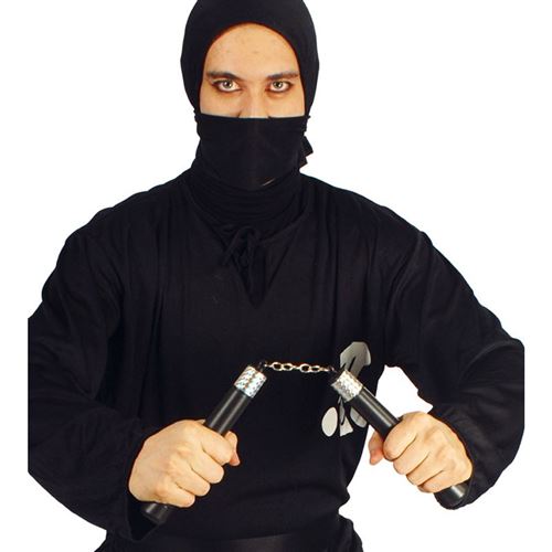 Accessoire de déguisement - nunchaku guerrier ninja plastique 18cm noir - 16684 Fiestas Guirca