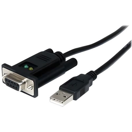 StarTech.com 1-poort USB naar Nulmodem RS232 DB9 Seriële DCE Verloopkabel met FTDI - seriële adapter