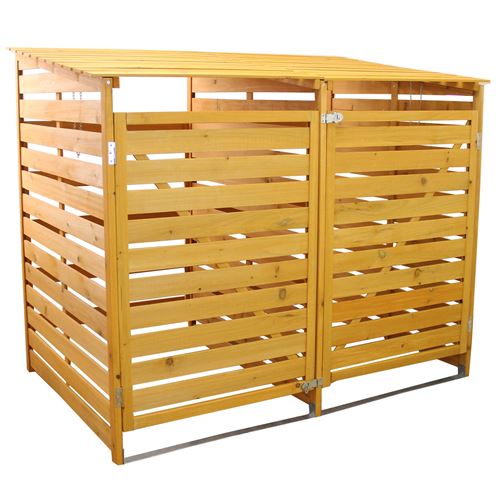 Monstershop Double Wheelie Bin Storage in Terracotta
