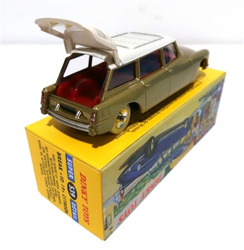 Citroen Id 19 Break - Couleur Or Et Toit Blanc - Atlas Dinky Toys (Ref 539)